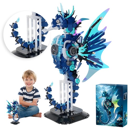 Seepferdchen bausatz blau - seepferdchen,
