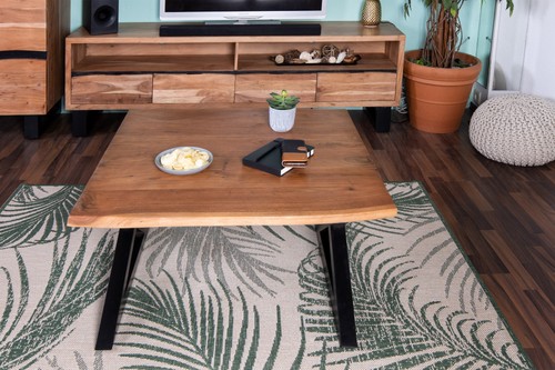 Couchtisch baumkante 90x90 - couchtisch, cm