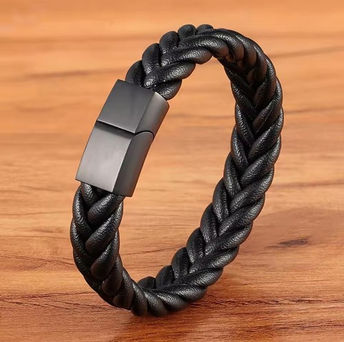 Armband schwarz leder - armband,