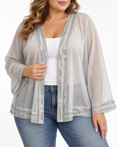 Sheego chiffon bolero damen - chiffon,