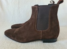 STEFANO BONFIGLIOLI ECHTLEDER HERREN BOOTS BRAUN GR.45  - NP 159,90  - NEU