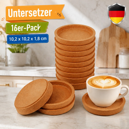 Stück korkuntersetzer rund - 16,