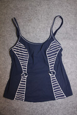 TANKINI OBERTEIL TOP GRÖSSE 40 B  DUNKELBLAU MIT WEISS MIT BÜGEL SUNFLAIR