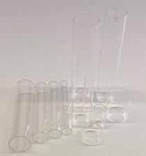 PLEXIGLAS® Acrylglas farblos klar Rohre, Deckel Ø10mm - Ø150mm bis 1000mm Länge