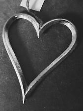 Herz Dekoration Metall Silber Deko Hänger Herzhänger 16 cm