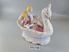 Schwan Boot viktorianischem Paar Mid Century Vintage Porzellan Deko #252158