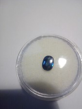 1 echter oval facet Saphire transl. deep green blue ca. 5,1x7mm ca.1 ct n27