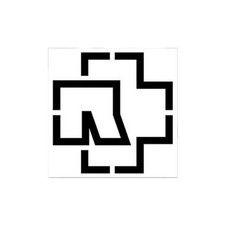 Rammstein Aufkleber 10cm Weiß