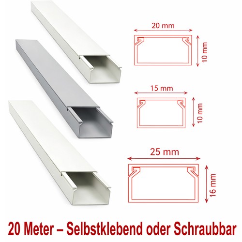 20m pvc kabelkanal - 20m,