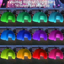 20ft Aufblasbare Iglu Kuppel LED Licht Party Zelt Club für Hochzeit Ausstellung