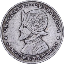 Panama, 1/4 Balboa, 1953