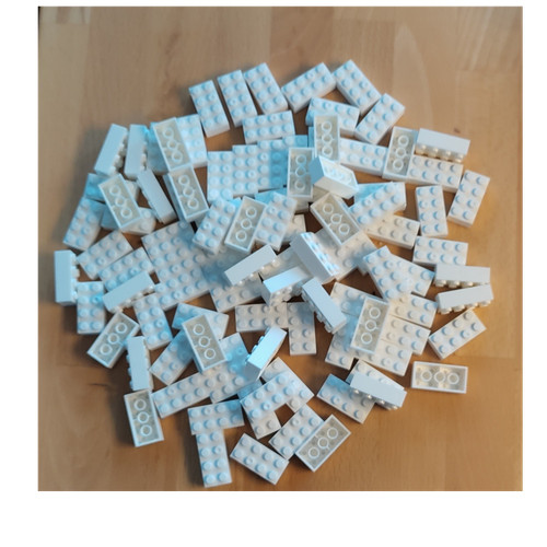 100 stück weiße bausteine - stück,