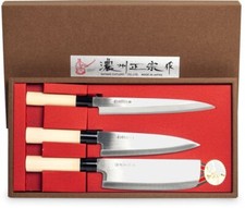 Japanische Küchenmesser 3er Set Santoku Nakiri Sashimi Japan Messer Geschenkset