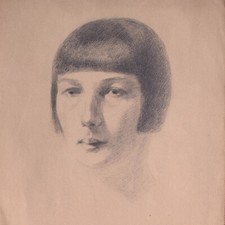 Mappe Art Deco Skizzen Porträt Akademie Berlin Zeichnungen unbekannt um 1920