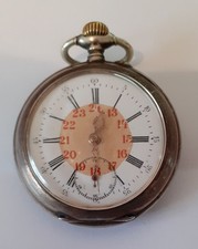 Antike 800 Silber Taschenuhr LÄUFT  Dachbodenfund Erbe Nachlass 45mm