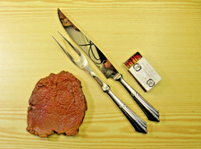 mittlgr. Tranchierbesteck rostfr. Klg. WMF 900 Fächermuster 90g vers. *0050b