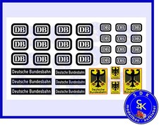 DB Deutsche Bundesbahn Keks Aufkleber Decals schwarz eckig - Spur G - Gartenbahn