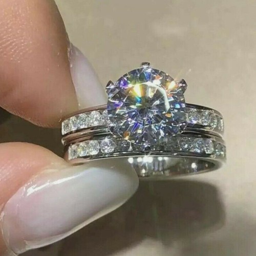 3kt rund diamant - 3kt, ring