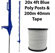 20 x 120 cm Elektrozaun blaue