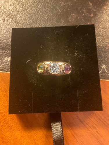 Ring mit moissanit amethyst - ring, ,amethyst