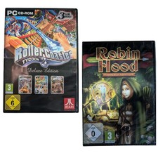 PC Spiele Set Retro / RollerCoaster Tycoon 3 Deluxe + Robin Hood / OVP DVD BOX 