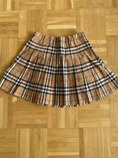 Burberry Children Mädchen Girls Rock Faltenrock Novacheck Beige Rot Schwarz Weiß