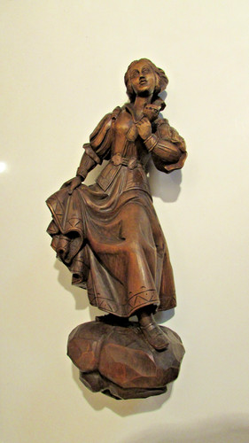 Wandfigur holzfigur frau - wandfigur, in