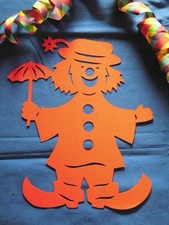 Fensterbild Tonkarton Clown