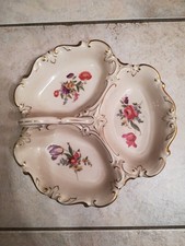 Ilmenau Graf von Henneberg Zierteller Servier-Schale mit Henkel Blumen-Motiv