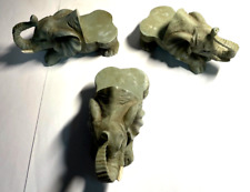 3   Elefanten - Blumen - Mini - Hocker, 1988 , Kunststein ,  innen + außen   gut