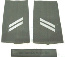 Rangabzeichen Heer Obergefreiter weiß/oliv Bw Schulter Klappen Schlaufen Stücke