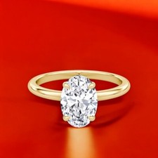 14K Gelbgold Lab Grown