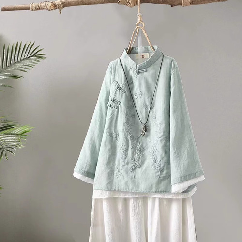 Damen chinesisch bestickt - chinesisch, hemd