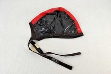 alte Gummi Badekappe 40er 50er DDR aus altem Lagerbestand für Kinder Schwarz Rot