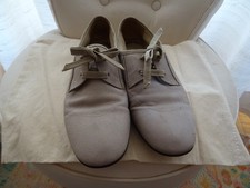 Attilio Guisti Leombruni, getragene, graue Schnürschuhe, Gr. 38,5