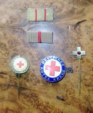 5 alte Abzeichen - DRK - Deutsches Rotes Kreuz  Orden, Abzeichen, Anstecknadeln