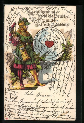 Lithographie armbrustschütze - lithographie,
