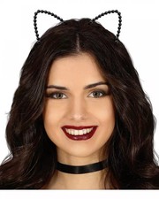 Schwarzer Katzenohren Haarreif