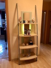 Designregal * 65 x 192 x 39 cm * Ahorn * satinierte Glasscheibe