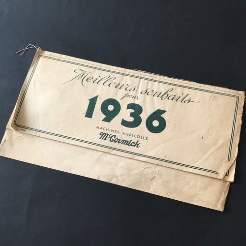 Cormick kalender 1936 - kalender,