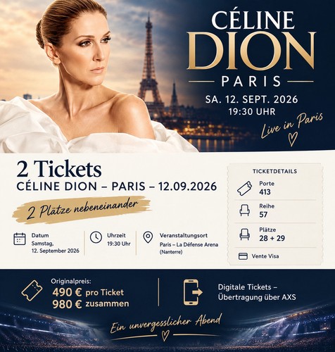 Celine dion super tickets - celine,
