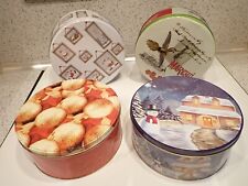 4 größere runden Blechdosen Keksdosen Dosen ohne Inhalt Weihnachten Deko