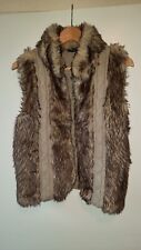 Damen Strickweste mit Kunstpelz von "GINA" in Gr. 42 Beige/Braun "Guter Zustand"