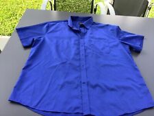 J.VER Hemd Kurzarm royalblau seidenoptik neuwertig