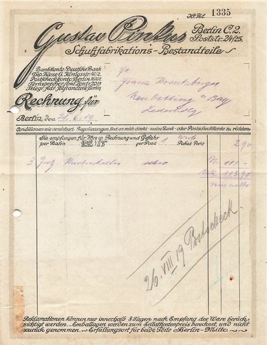 Alte rechnung gustav - -,