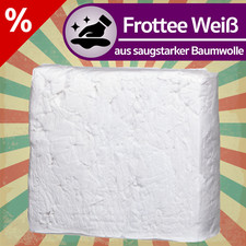 Putzlappen Frottee "Weiß" - 10 KG besonders saugstarke Putzlumpen aus Baumwolle