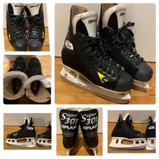 GRAF Super 301 Eishockey Schlittschuhe Größe 7 - RAR VINTAGE Ice Skates