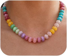 Bunte Edelstein Perlenkette