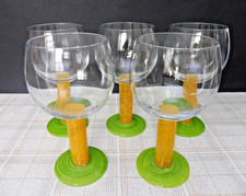 WMF Weingläser im Postmodernismus-Stil "Memphis", 80er Jahre, 5 Stück, SELTEN