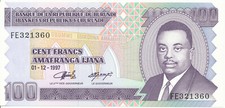 Burundi - 100 Francs 1997 UNC - Pick 37b